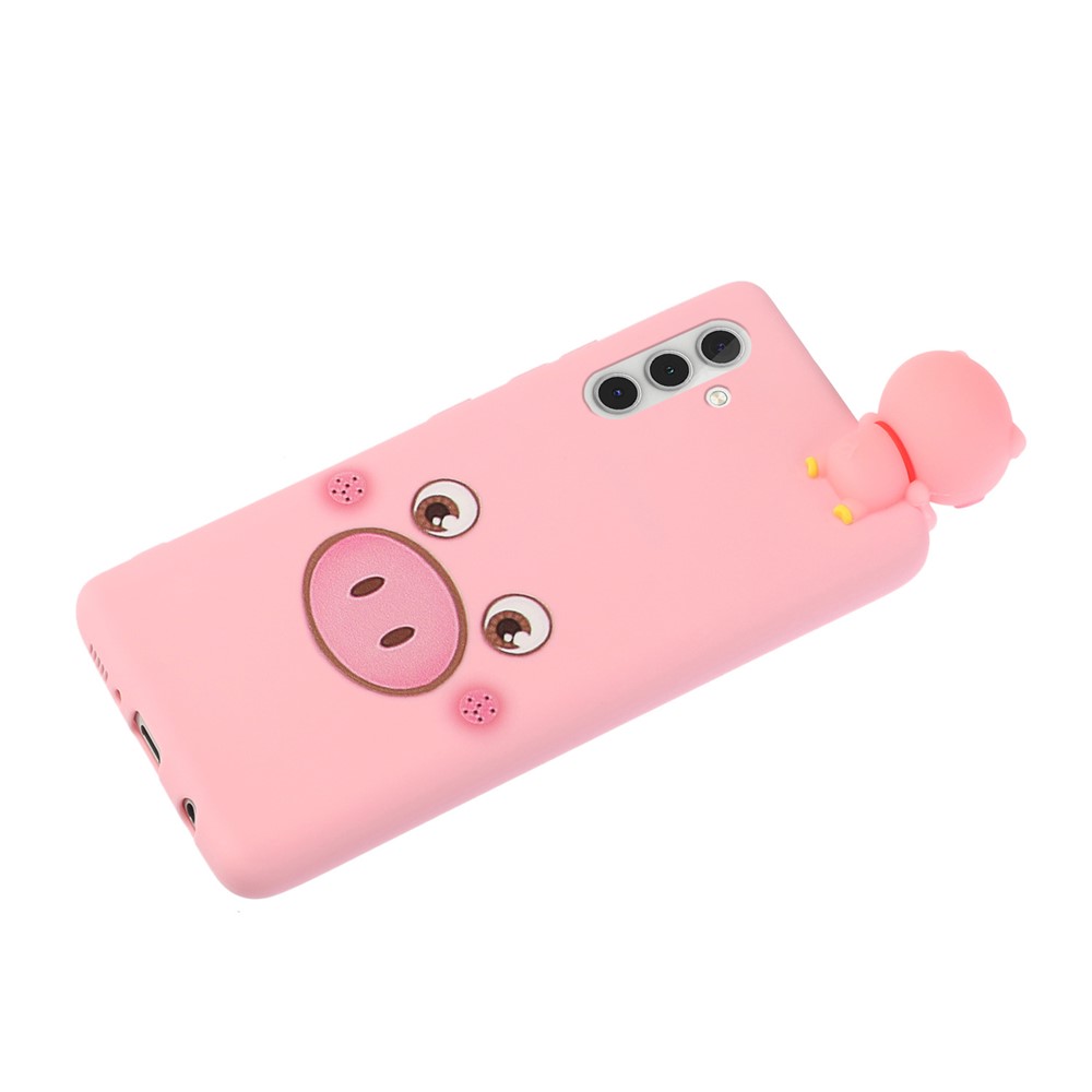 For Samsung Galaxy A13 5G YX Pattern Printing Design 3D Cute Cartoon Animals Soft TPU +PVC Shockproof Protective Case Cover - Pig-4