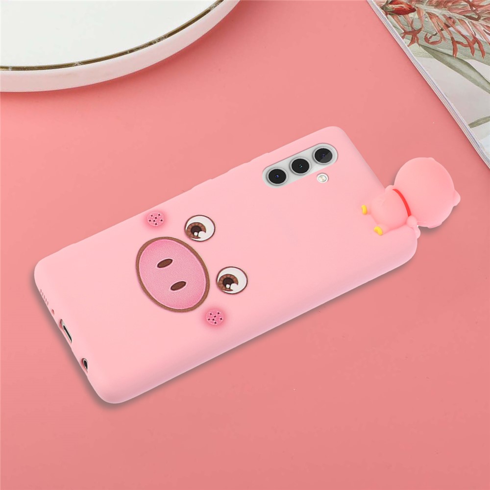 For Samsung Galaxy A13 5G YX Pattern Printing Design 3D Cute Cartoon Animals Soft TPU +PVC Shockproof Protective Case Cover - Pig-6