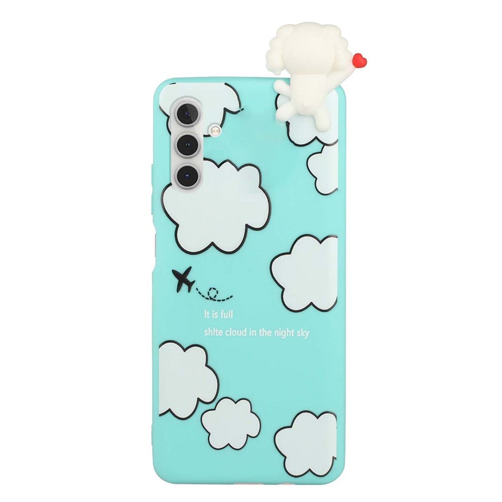 3D Character Case for Samsung Galaxy A13 5G, YX Pattern Printing Fashion TPU + PVC Protective Cover - Cloud and Plane-2