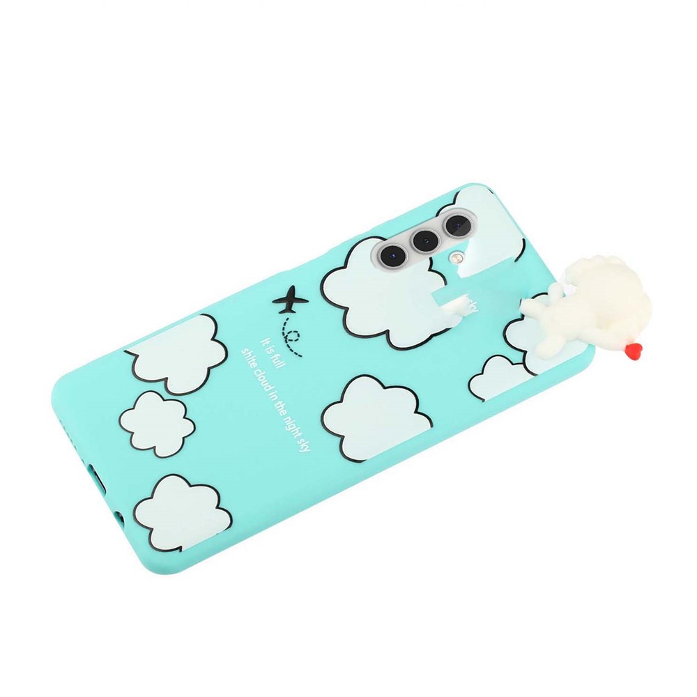 3D Character Case for Samsung Galaxy A13 5G, YX Pattern Printing Fashion TPU + PVC Protective Cover - Cloud and Plane-4