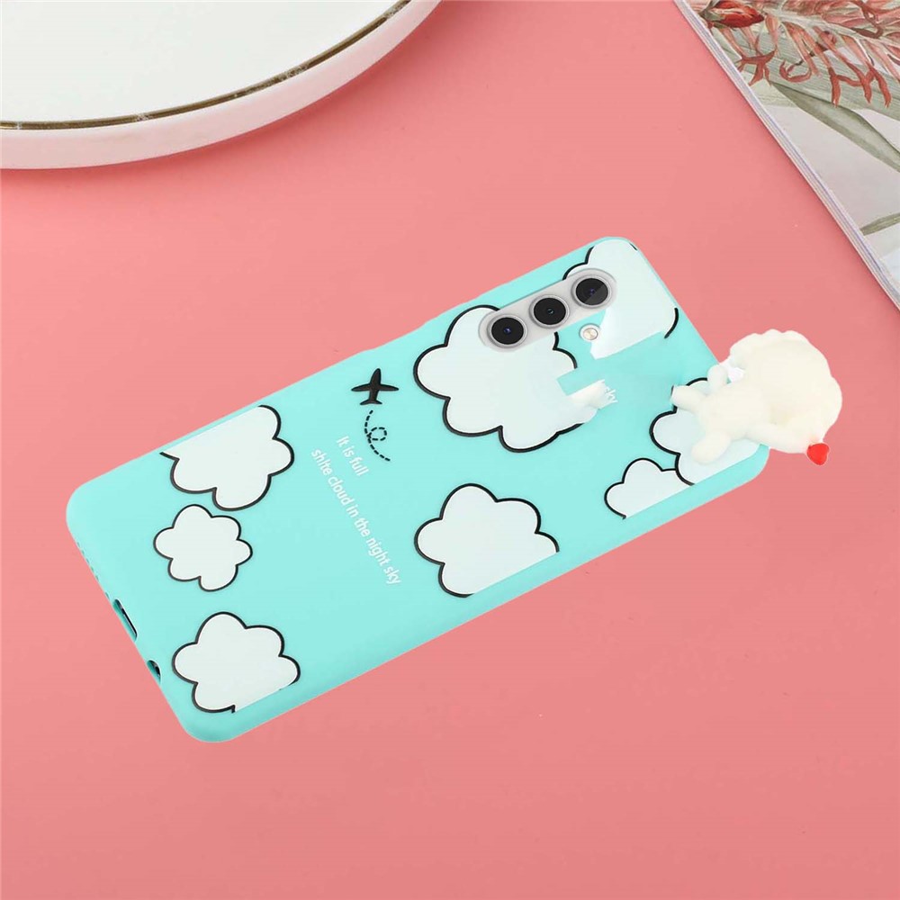 3D Character Case for Samsung Galaxy A13 5G, YX Pattern Printing Fashion TPU + PVC Protective Cover - Cloud and Plane-6