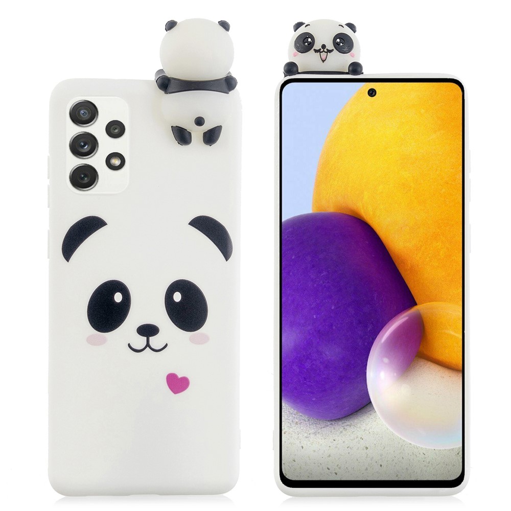 For Samsung Galaxy A53 5G Cute Cartoon 3D Animal Character Case SZ Pattern Printing TPU + PVC Protective Cover - Lovely Panda-1