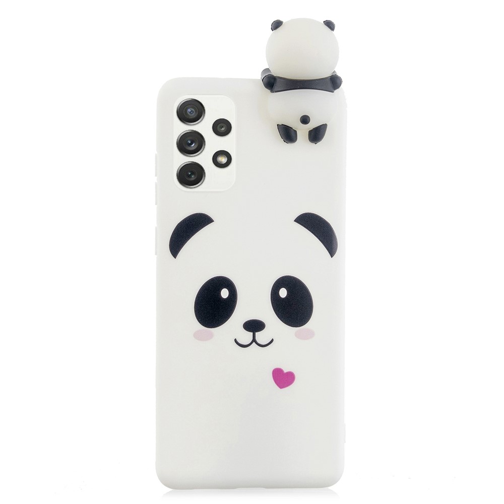 For Samsung Galaxy A53 5G Cute Cartoon 3D Animal Character Case SZ Pattern Printing TPU + PVC Protective Cover - Lovely Panda-2