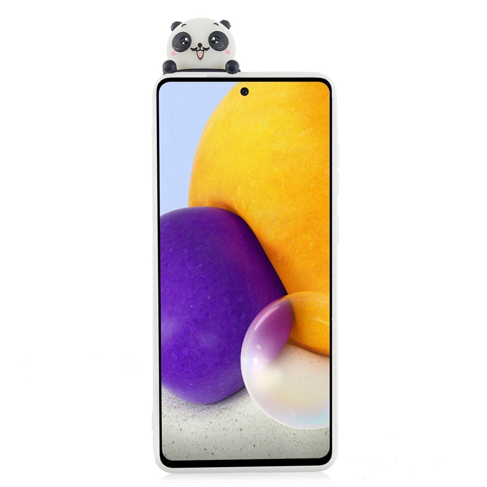 3D Creative Cute Cartoon Phone Case for Samsung Galaxy A73 5G, SZ Pattern Printing TPU + PVC Protective Phone Cover - Happy Panda-3