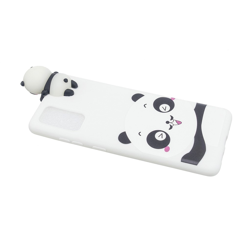 3D Creative Cute Cartoon Phone Case for Samsung Galaxy A73 5G, SZ Pattern Printing TPU + PVC Protective Phone Cover - Happy Panda-4