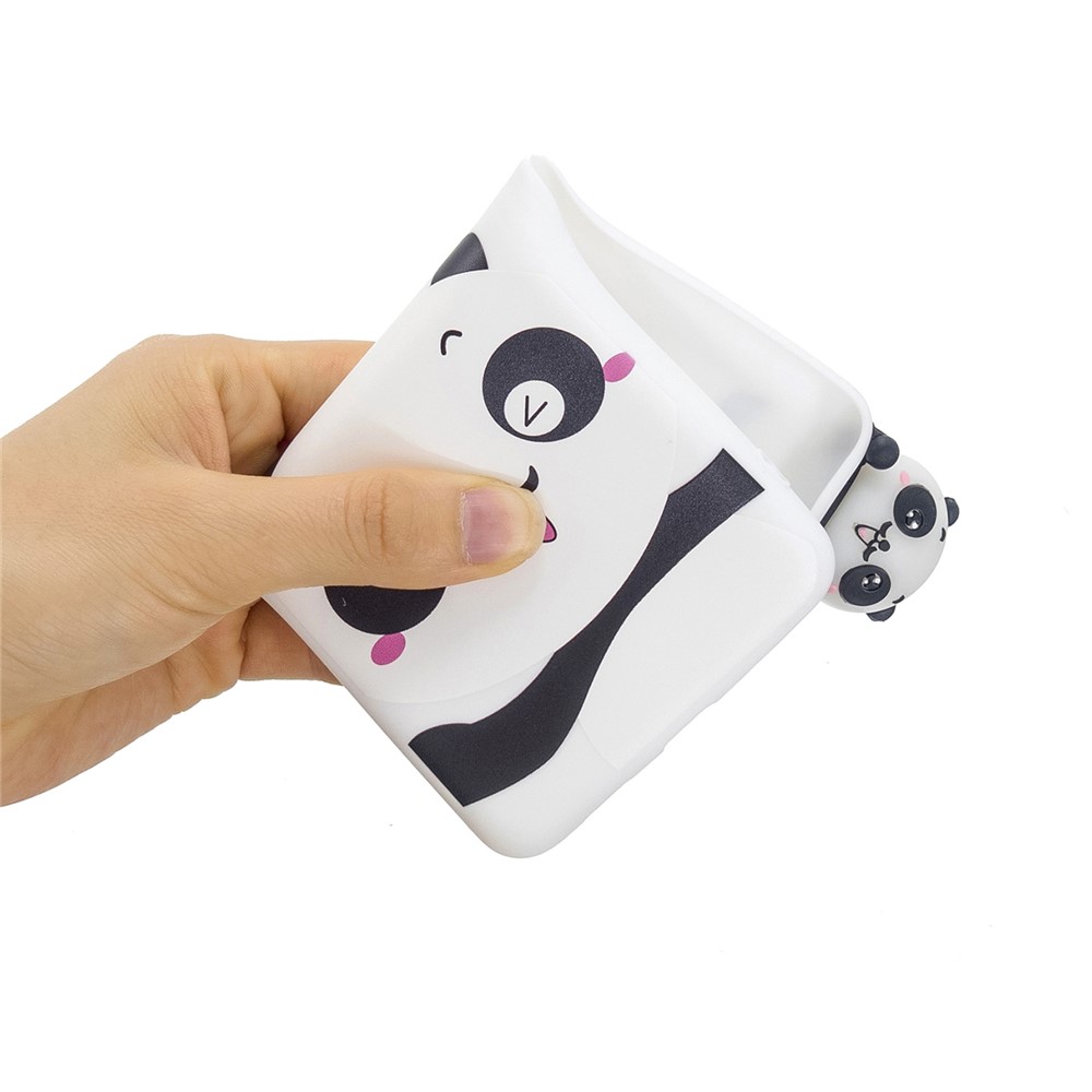 3D Creative Cute Cartoon Phone Case for Samsung Galaxy A73 5G, SZ Pattern Printing TPU + PVC Protective Phone Cover - Happy Panda-6