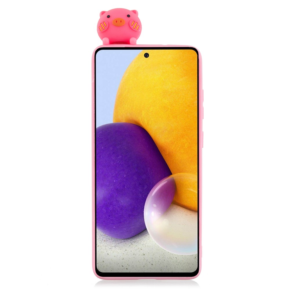 For Samsung Galaxy A33 5G SZ Pattern Printing TPU + PVC Anti-Slip Case 3D Cartoon Funny Animal Style Phone Cover - Good Night Pig-3