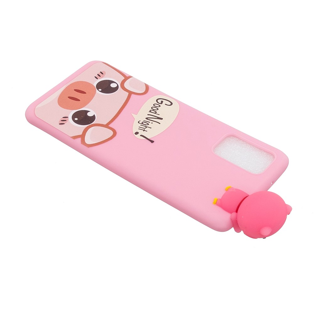 For Samsung Galaxy A33 5G SZ Pattern Printing TPU + PVC Anti-Slip Case 3D Cartoon Funny Animal Style Phone Cover - Good Night Pig-5