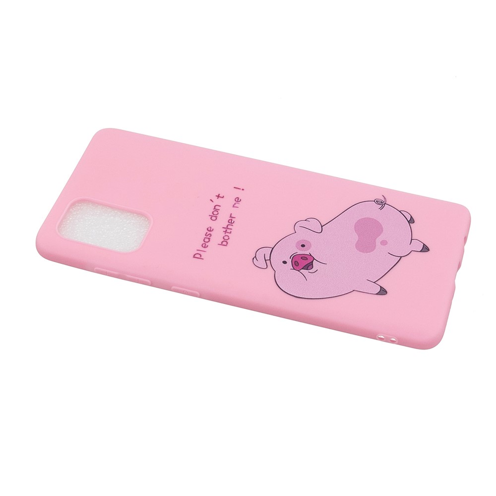 For Samsung Galaxy A53 5G Cute Cartoon Pattern Soft TPU Phone Cover Case with Silicone Short Lanyard - Deep Pink-2
