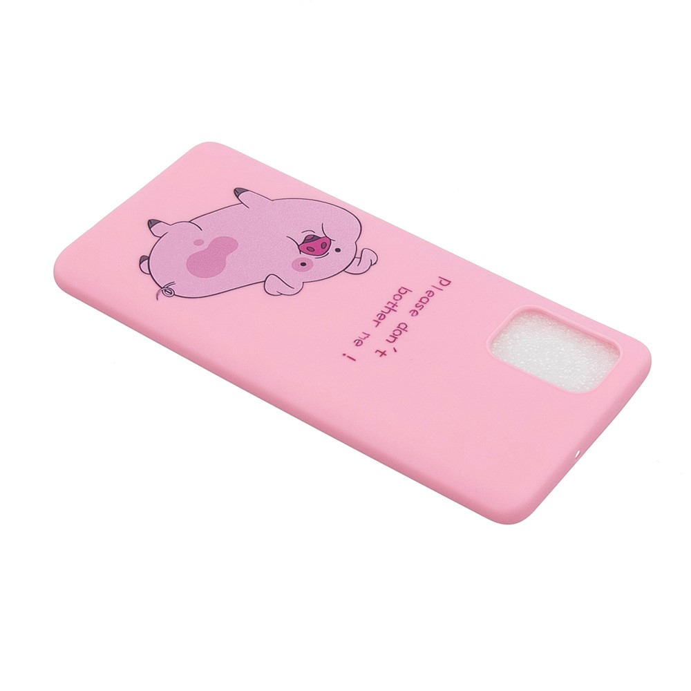 For Samsung Galaxy A53 5G Cute Cartoon Pattern Soft TPU Phone Cover Case with Silicone Short Lanyard - Deep Pink-3