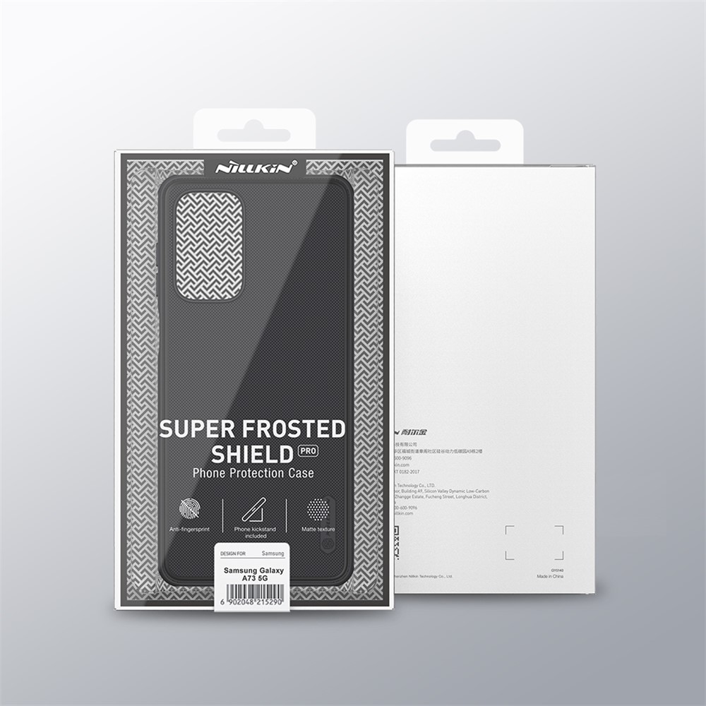 Nillkin Super Frosted Shield Pro Matte Case Pour Samsung Galaxy A73 5G, Couverture de Téléphone à Bord Soft Tpu Anti-fingerprint PC Backproo - le Noir