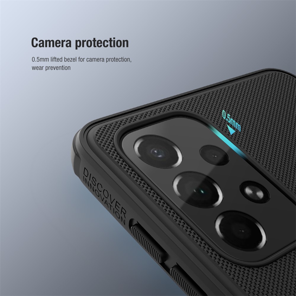 NILLKIN Super Frosted Shield Pro Matte Case for Samsung Galaxy A73 5G, Anti-Fingerprint PC Back Shockproof TPU Soft Edge Phone Cover - Black-6