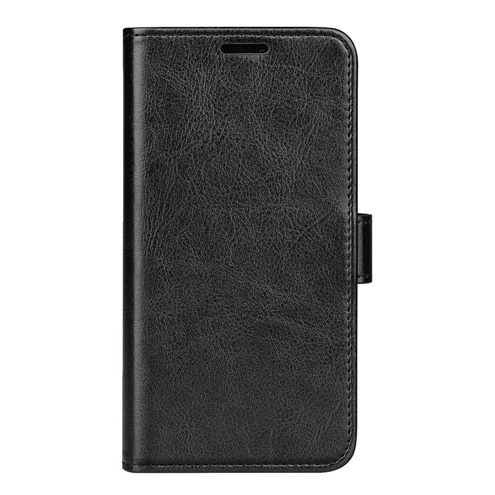 For Samsung Galaxy A23 5G Crazy Horse Texture Folio Flip Leather Cover Wallet Stand Phone Case - Black-2