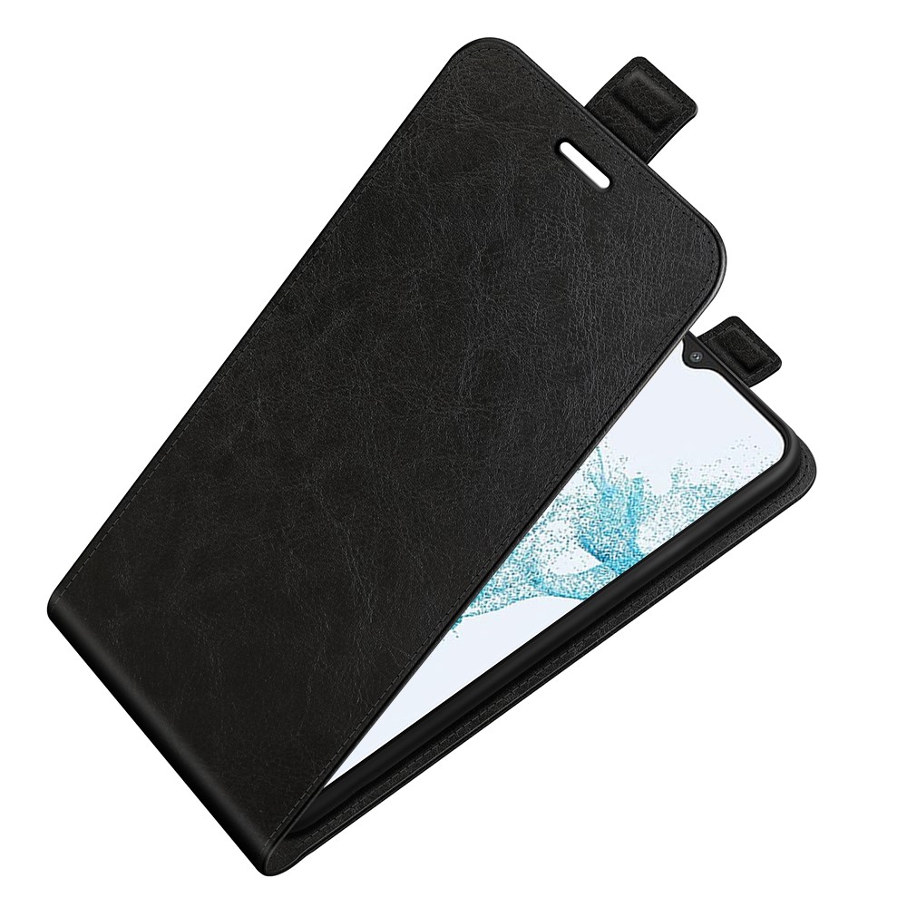 For Samsung Galaxy A23 5G Crazy Horse Texture PU Leather Vertical Flip Case Card Holder Phone Shell - Black-4