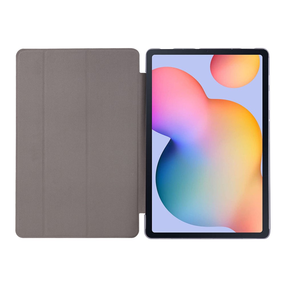 Silk Texture Leather Case for Samsung Galaxy Tab S8+, Tri-fold Stand Tablet Protective Cover - Gold-13