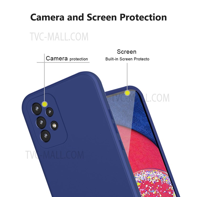 Shockproof Phone Case for Samsung Galaxy A33 5G 2.0mm Straight Edge Phone Cover Hard PC + Soft TPU Hybrid Protector - Blue-4