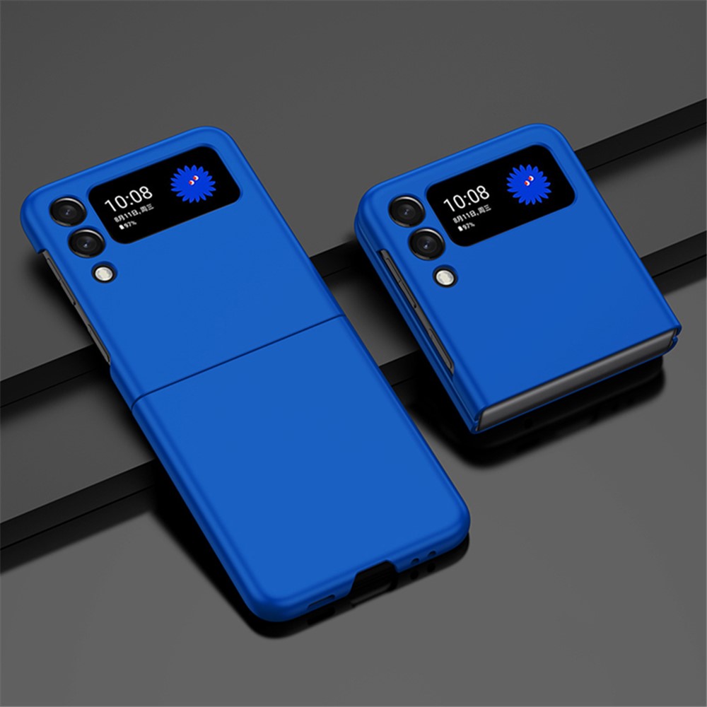 For Samsung Galaxy Z Flip3 5G Precise Cutout Rubberized Finish Hard PC Folding Mobile Phone Case Cover - Blue-2