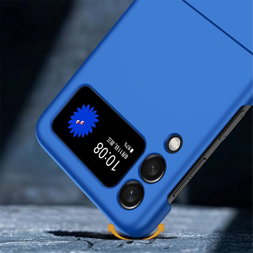For Samsung Galaxy Z Flip3 5G Precise Cutout Rubberized Finish Hard PC Folding Mobile Phone Case Cover - Blue-5
