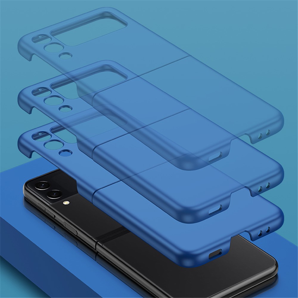For Samsung Galaxy Z Flip3 5G Precise Cutout Rubberized Finish Hard PC Folding Mobile Phone Case Cover - Blue-6
