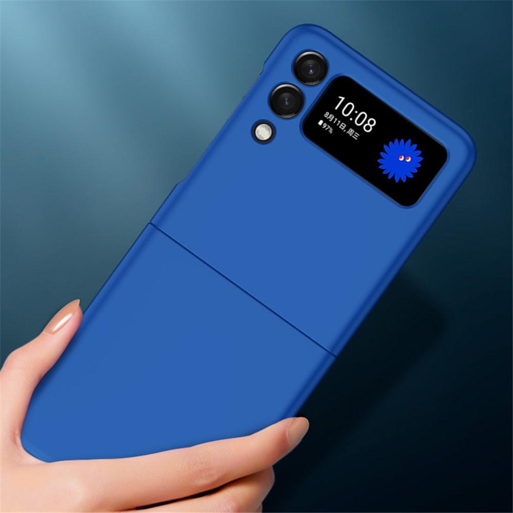 For Samsung Galaxy Z Flip3 5G Precise Cutout Rubberized Finish Hard PC Folding Mobile Phone Case Cover - Blue-7