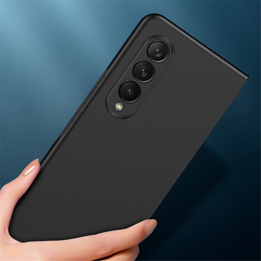 For Samsung Galaxy Z Fold3 5G Rubberized Finish Hard PC Folding Phone Case Precise Cutout Protective Cover - Black-6