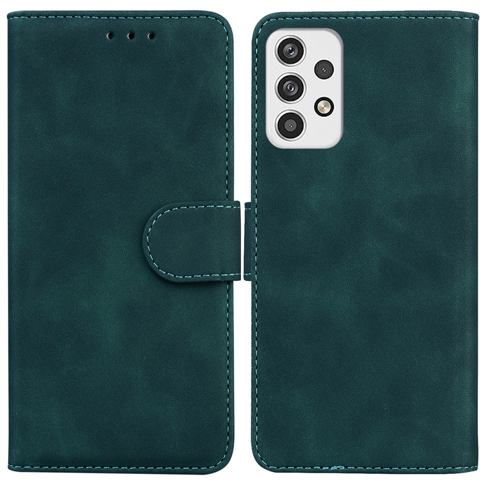 For Samsung Galaxy A23 5G Folding Stand PU Leather Business Cover Wallet Design Anti-Scratch Full Protective Phone Case - Black-1
