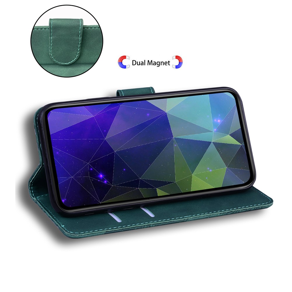 For Samsung Galaxy A23 5G Folding Stand PU Leather Business Cover Wallet Design Anti-Scratch Full Protective Phone Case - Black-6