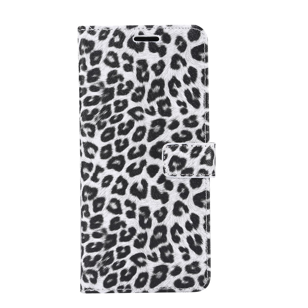 For Samsung Galaxy S22 Ultra 5G Stand Wallet Design Scratch Resistant Leopard Texture Leather Case Phone Protective Cover - White-2