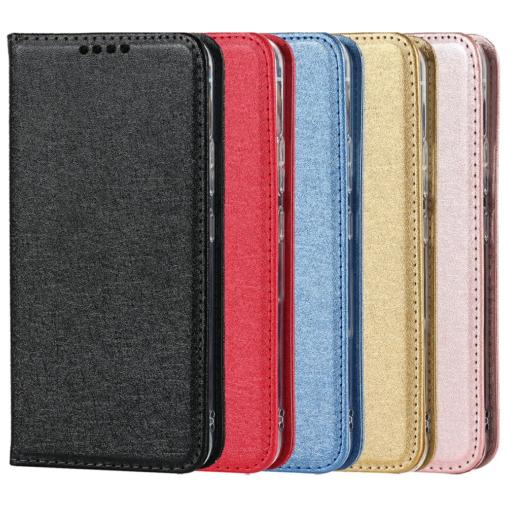 For Samsung Galaxy S22+ 5G PU Leather Silk Texture Phone Case Stand Flip Folio Wallet Cover with Wrist Strap - Black-9