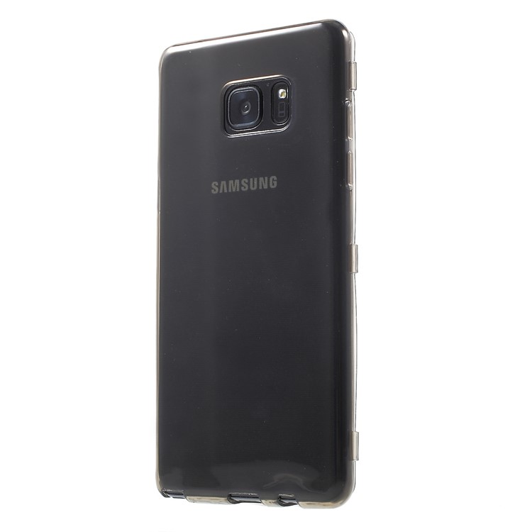 Touchable Flip TPU Phone Case for Samsung Galaxy Note 7 N930 - Grey-1