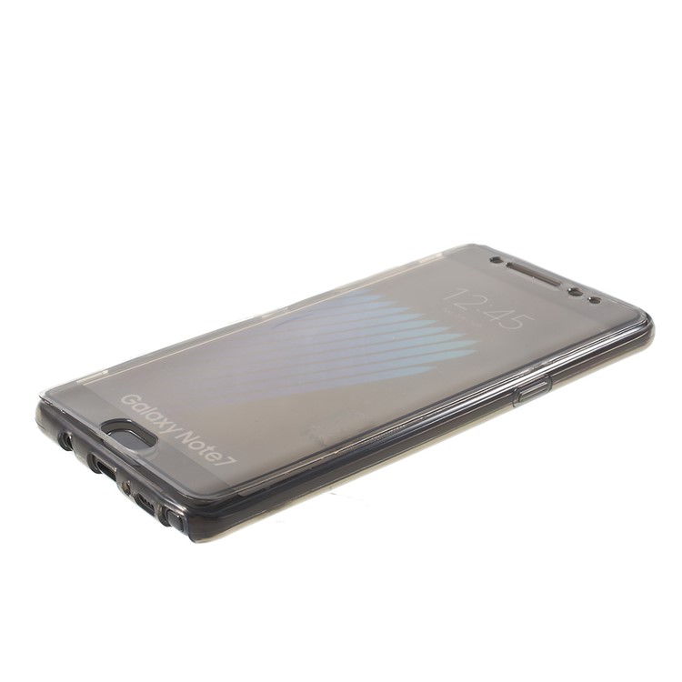 Touchable Flip TPU Phone Case for Samsung Galaxy Note 7 N930 - Grey-1