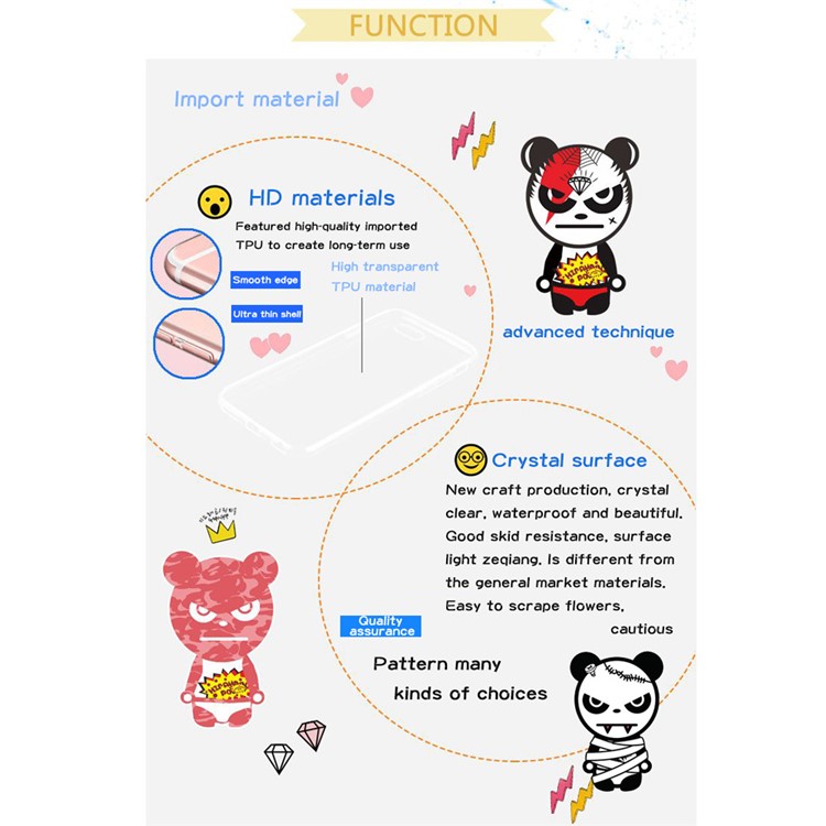 3D GD Cool Bear Soft TPU IMD Case for Samsung Galaxy J5 (2016) - Black / White-1