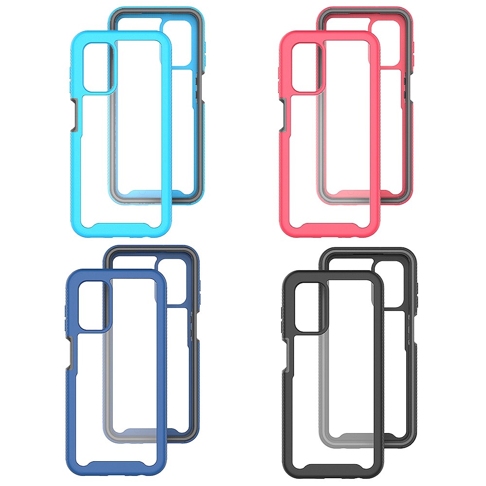 For Samsung Galaxy A13 4G Clear Case Anti-Yellow Shock Absorption Acrylic + TPU + PC Protective Phone Cover - Black-7