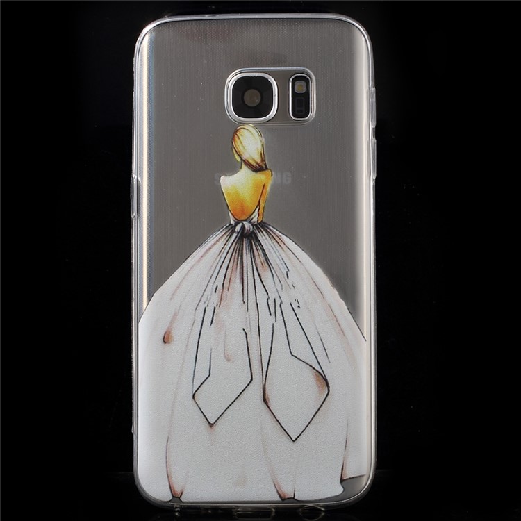 

IMD Ultrathin TPU Patterned Case for Samsung Galaxy S7 G930 - Girl in Beautiful Dress, Galaxy S7