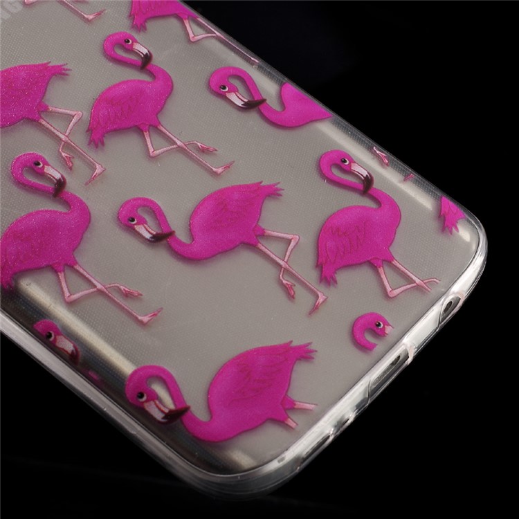 Capa de pele ultrafina de pele de gel para Samsung Galaxy S7 G930 - Flamingo-5