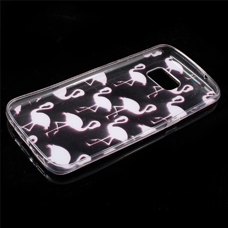 Capa de pele ultrafina de pele de gel para Samsung Galaxy S7 G930 - Flamingo-6