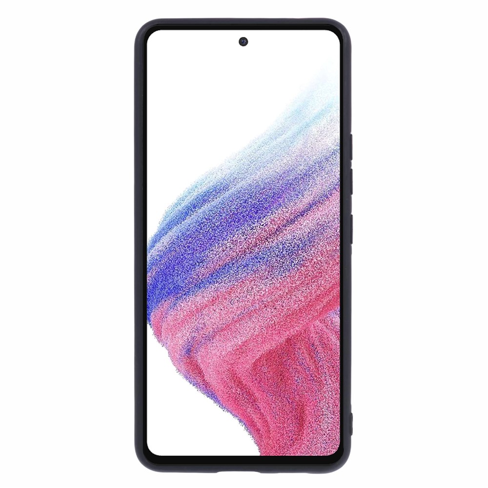 For Samsung Galaxy A53 5G Imprinted PU Leather + TPU Anti-drop Phone Case with Built-in Metal Sheet - Black-2
