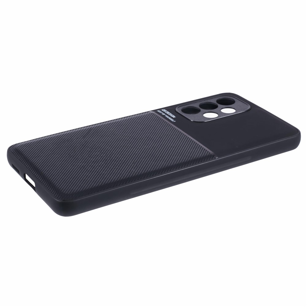 For Samsung Galaxy A53 5G Imprinted PU Leather + TPU Anti-drop Phone Case with Built-in Metal Sheet - Black-4