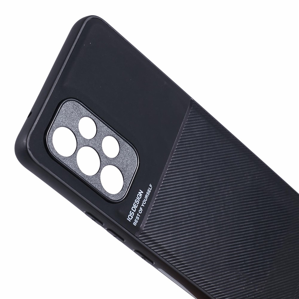 For Samsung Galaxy A53 5G Imprinted PU Leather + TPU Anti-drop Phone Case with Built-in Metal Sheet - Black-6