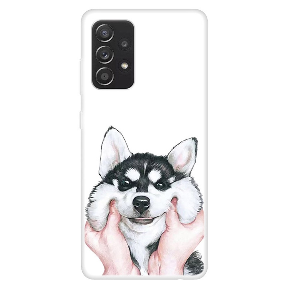 For Samsung Galaxy A53 5G Stylish Pattern Printing Phone Case Drop-proof Soft TPU Protective Cover - Pinch Husky-1