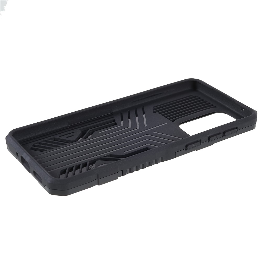 MechWarrior Proiect for Samsung Galaxy A53 5G Built-in Metal Sheet Hybrid Hard PC Soft TPU Anti-scratch Case with Back Clip Kickstand - Black-10