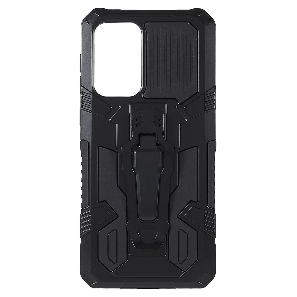 MechWarrior Proiect for Samsung Galaxy A53 5G Built-in Metal Sheet Hybrid Hard PC Soft TPU Anti-scratch Case with Back Clip Kickstand - Black-3