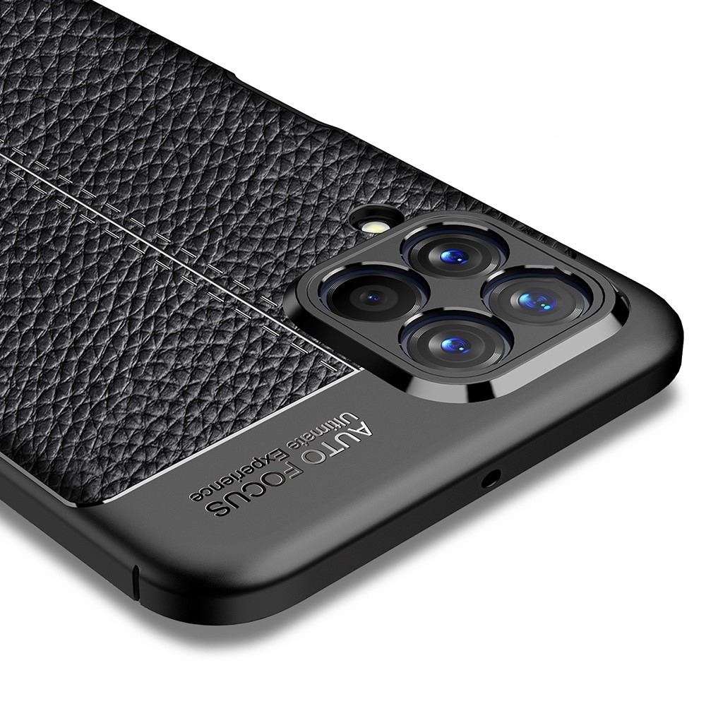 For Samsung Galaxy M53 5G Litchi Texture Soft TPU Case Drop-proof Phone Back Cover - Black-6