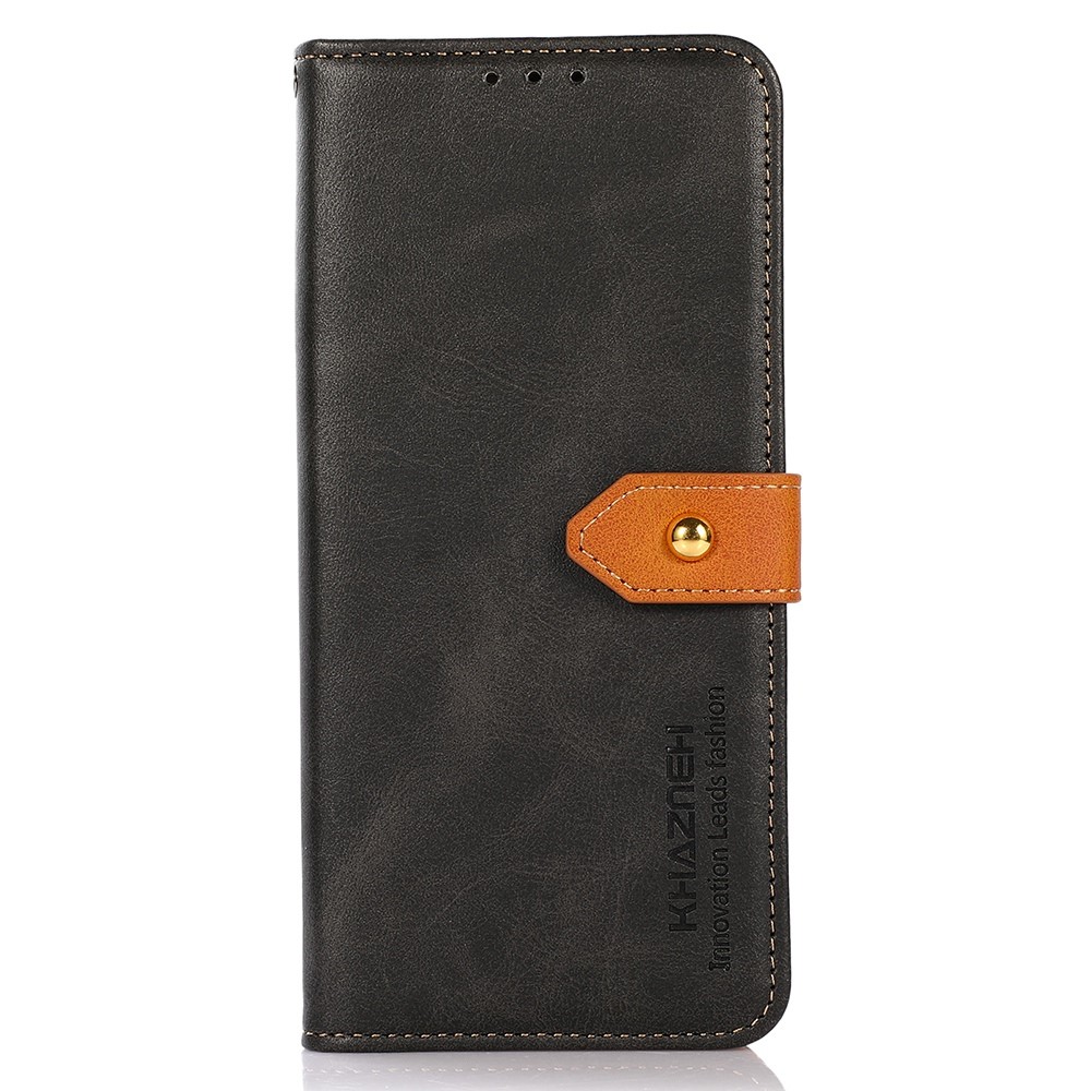 KHAZNEH for Samsung Galaxy M53 5G Dual Color Leather Flip Wallet Phone Case Secure Magnetic Closure Plus Stand Function Folio Cover - Black-7