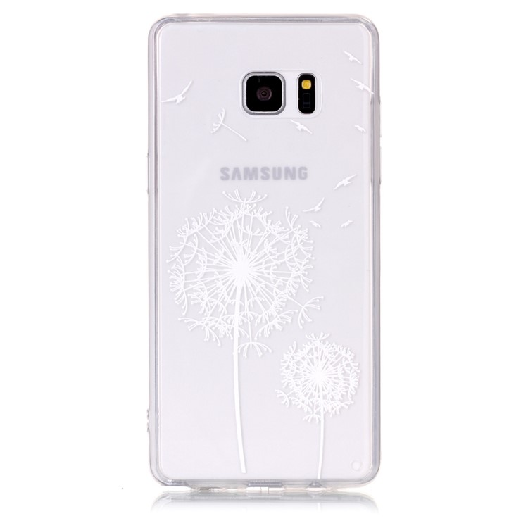 TPU Edge + Crystal Acrylic Hybrid Case Cover for Samsung Galaxy Note 7 N930 - Dandelions-1