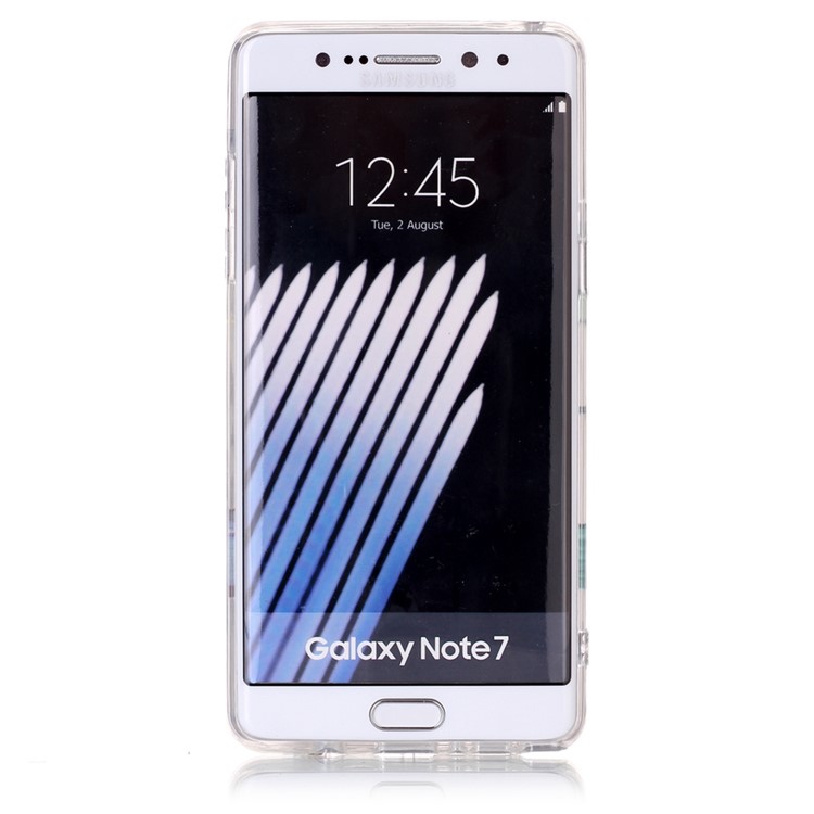 TPU Edge + Crystal Acrylic Hybrid Case Cover for Samsung Galaxy Note 7 N930 - Dandelions-1