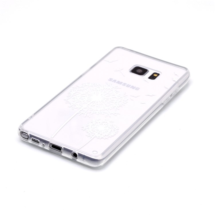 TPU Edge + Crystal Acrylic Hybrid Case Cover for Samsung Galaxy Note 7 N930 - Dandelions-1