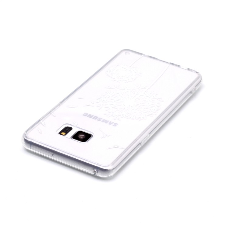 TPU Edge + Crystal Acrylic Hybrid Case Cover for Samsung Galaxy Note 7 N930 - Dandelions-1