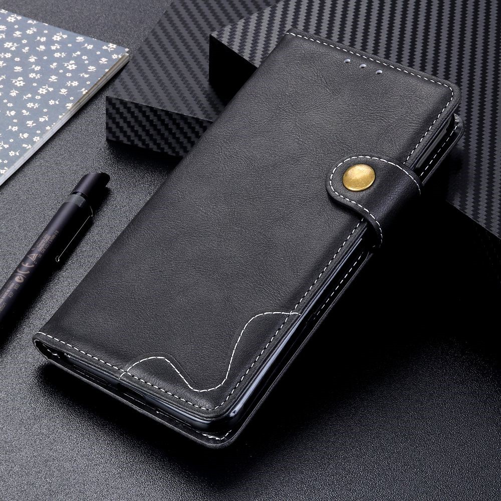 For Samsung Galaxy M53 5G PU Leather S-shaped Texture Stylish Phone Case Wallet Design Soft TPU Shockproof Protective Stand Flip Cover - Black-6