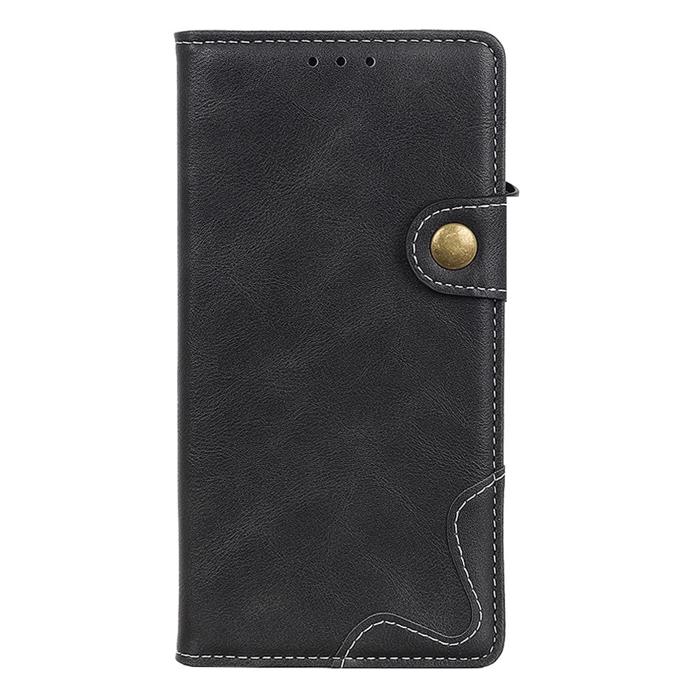 For Samsung Galaxy M53 5G PU Leather S-shaped Texture Stylish Phone Case Wallet Design Soft TPU Shockproof Protective Stand Flip Cover - Black-7